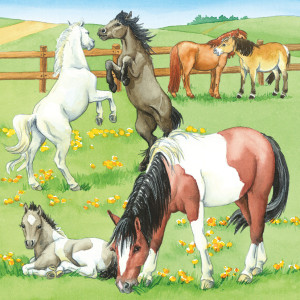 Ravensburger-Puzzle 49 Teile: Ein Tag auf dem Reiterhof