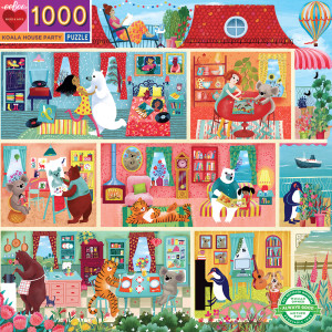 eeBoo-Puzzle 1000 Teile: Koala House Party