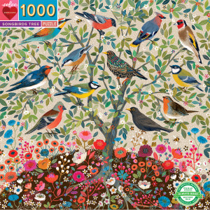 eeBoo-Puzzle 1000 Teile: Baum voller Singvögel
