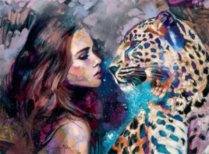 Companions - Frau mit Leopard