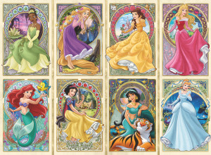 Ravensburger-Puzzle 1000 Teile: Nouveau Art Prinzessinnen