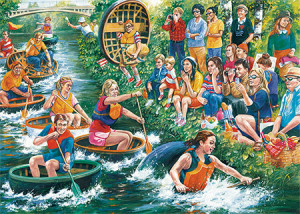 Jumbo-Puzzle 1000 Teile: Die Coracle Regatta