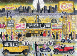Galison/Mudpuppy-Puzzle 1000 Teile: Auf zum Jazz Club, Storrings