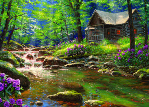 Cobble Hill-Puzzle 1000 Teile: Hütte im Wald