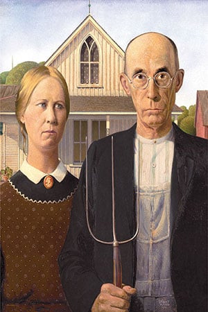 Eurographics-Puzzle 1000 Teile: American Gothic von Grant Wood