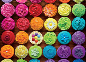 Eurographics-Puzzle 1000 Teile: Cupcake Regenbogen