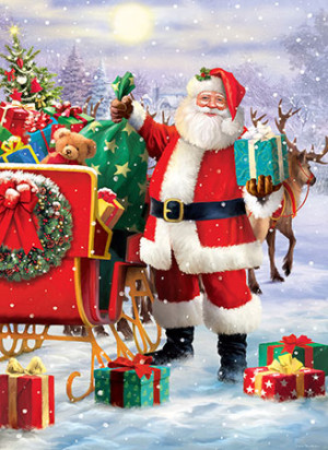 Eurographics-Puzzle 1000 Teile: Nikolaus mit Schlitten