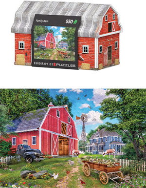 Eurographics-Puzzle 550 Teile: Hofscheune (in schicker Formdose)