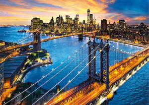 New York bei Nacht - fluoreszierend