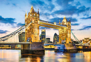 Clementoni-Puzzle 1000 Teile: London bei Nacht - fluoreszierend
