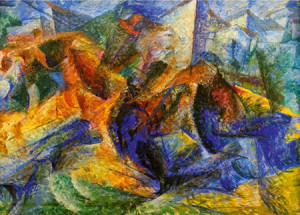 D-Toys-Puzzle 1000 Teile: Pferd und Reiter und Gebäude, Boccioni