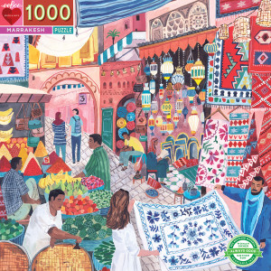 eeBoo-Puzzle 1000 Teile: Basar in Marrakesh