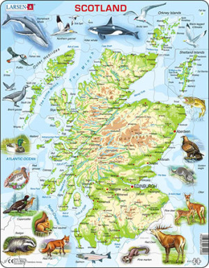 Larsen-Puzzle 63 Teile: Schottland topografisch