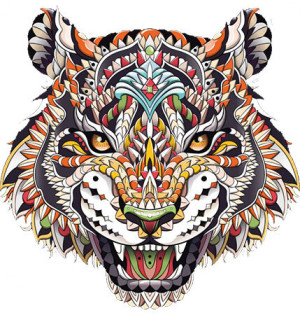 Fauchender Tiger