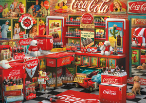 Schmidt-Spiele-Puzzle 1000 Teile: Coca Cola - Nostalgie-Shop