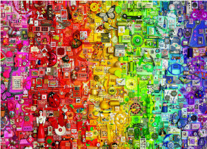 Cobble Hill-Puzzle 1000 Teile: Regenbogen aus Dingen