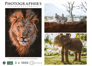 Ambassador-Puzzle 1000 Teile: Wildtiere Afrika 3 x 1000 Teile (Donal Boyd)