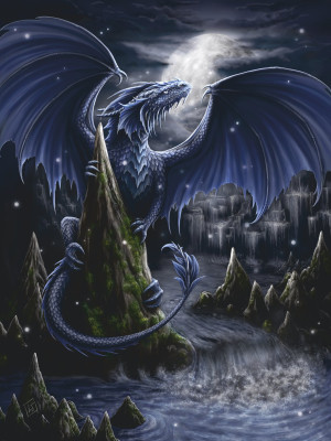 Ravensburger-Puzzle 1500 Teile: Der Schwarzblaue Drache