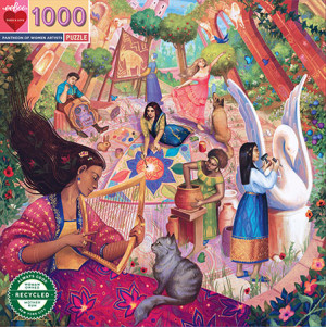 eeBoo-Puzzle 1000 Teile: Ein Pantheon der Künstlerinnen