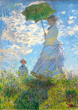 Frau mit Sonnenschirm, Monet