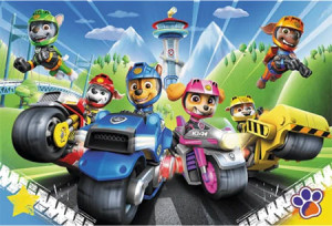 Trefl Puzzle-Puzzle 100 Teile: PAW Patrol mit Motorrädern!
