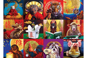 Eurographics-Puzzle 1000 Teile: Chinesisches Sternzeichen von Lucia Heffernan