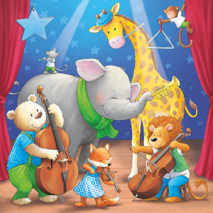 Ravensburger-Puzzle 49 Teile: Tiere auf der Bühne