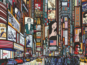 Ravensburger-Puzzle 1000 Teile: Buntes New York