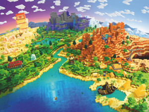 Ravensburger-Puzzle 1500 Teile: World of Minecraft