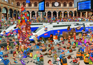 Piatnik-Puzzle 1000 Teile: Bahnhof