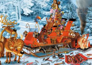 Piatnik-Puzzle 1000 Teile: Schlittenreparatur
