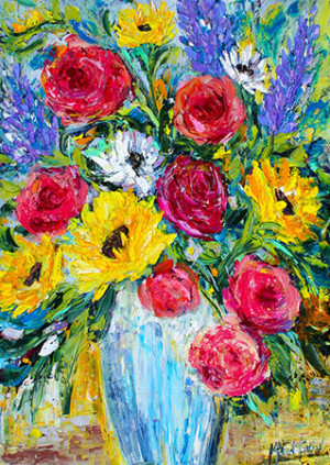Sommerblumen in der Vase