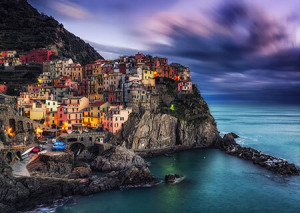 Manarola bei Dämmerung