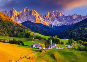 Enjoy Puzzle-Puzzle 1000 Teile: Entlegenes Dorf in den Dolomiten