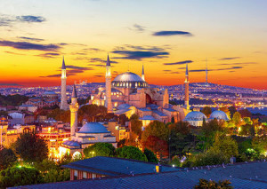 Hagia Sophia bei Sonnenuntergang