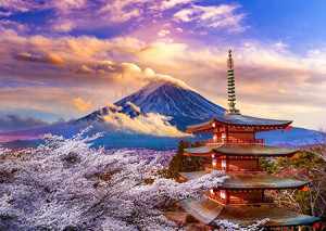 Berg Fuji im Frühling