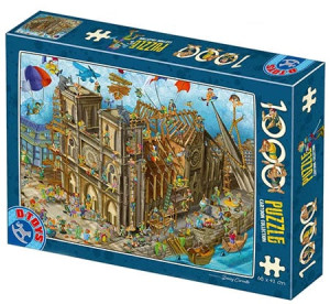 D-Toys-Puzzle 1000 Teile: Bau von Notre Dame (Cartoon Collection 15)