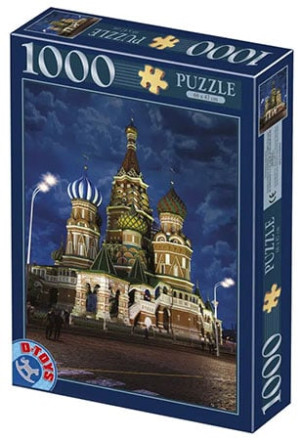 D-Toys-Puzzle 1000 Teile: Basilius-Kathedrale bei Nacht