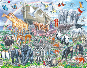 Larsen-Puzzle 53 Teile: Arche Noah mit Tieren aus aller Welt