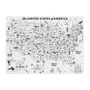 Zum Ausmalen - Landkarte USA