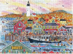 Galison/Mudpuppy-Puzzle 1000 Teile: Herbst am Meer