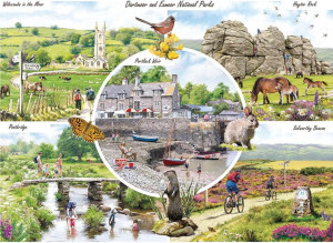 Otter House-Puzzle 1000 Teile: Dartmoor und Exmoor - National Park