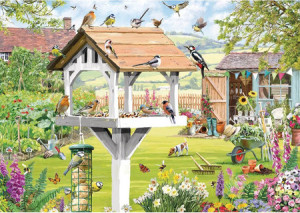 Versammlung am Vogelhaus (500 XL)