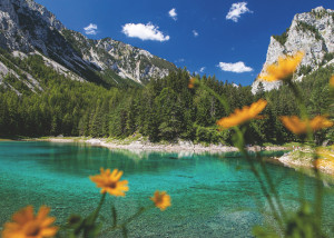 Ravensburger-Puzzle 1000 Teile: Grüner See bei Tragöß