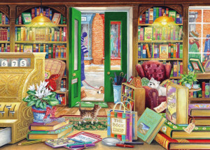 Otter House-Puzzle 1000 Teile: Der alte Bücherladen