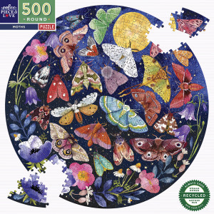 eeBoo-Puzzle 500 Teile: Mottenarten