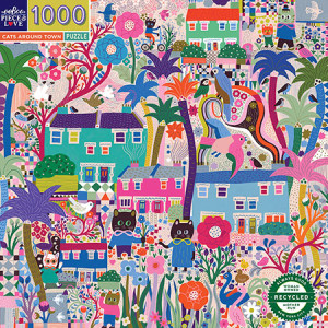 eeBoo-Puzzle 1000 Teile: Katzen in der Stadt