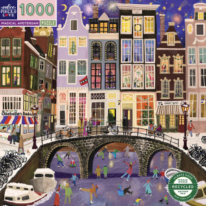 eeBoo-Puzzle 1000 Teile: Winterliches Amsterdam