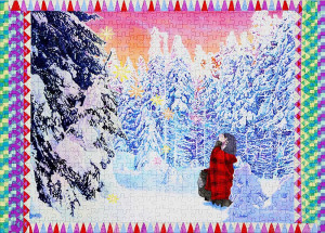 Cloudberries-Puzzle 500 Teile: Wald voller Schnee