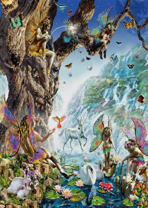 Schmidt-Spiele-Puzzle 2000 Teile: Im Tal der Wasserfeen